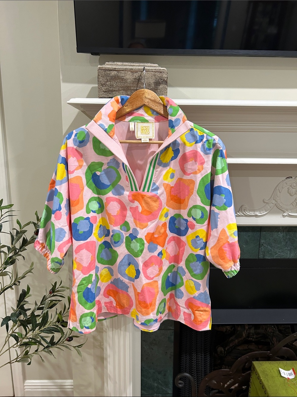 Emily McCarthy  Pink Multicolor Spot Pullover